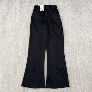 NWT LinLin High Rise Split Front Black Pants 3